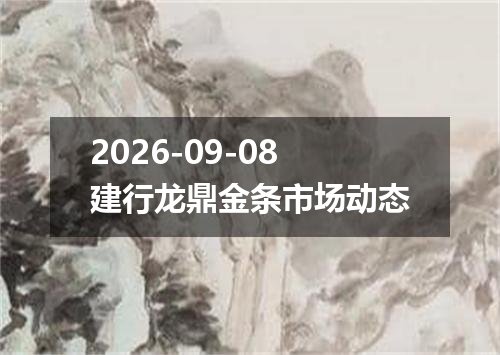 2026-09-08建行龙鼎金条市场动态