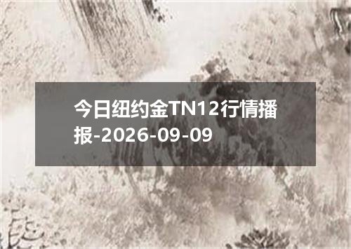 今日纽约金TN12行情播报-2026-09-09