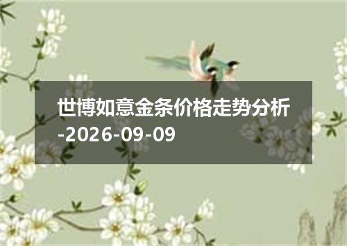 世博如意金条价格走势分析-2026-09-09