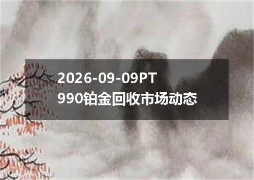2026-09-09PT990铂金回收市场动态