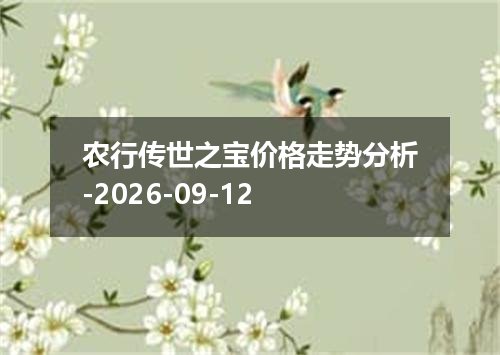 农行传世之宝价格走势分析-2026-09-12