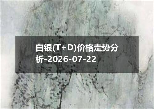 白银(T+D)价格走势分析-2026-07-22