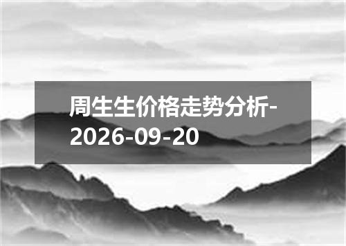周生生价格走势分析-2026-09-20