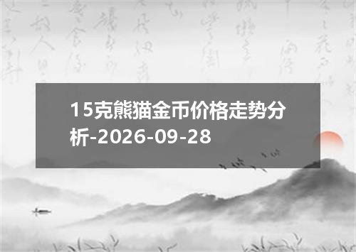 15克熊猫金币价格走势分析-2026-09-28