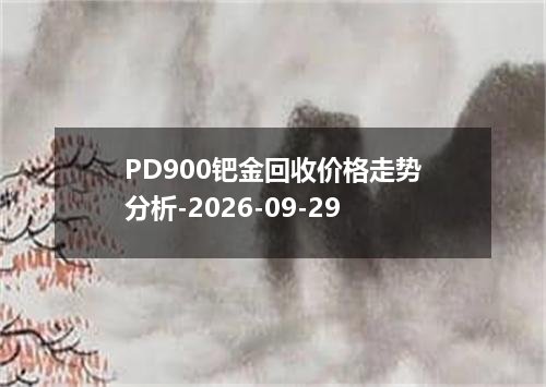 PD900钯金回收价格走势分析-2026-09-29