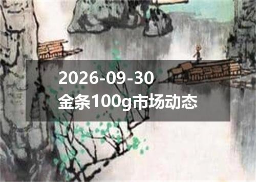 2026-09-30金条100g市场动态