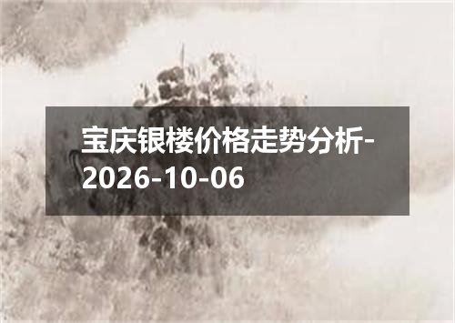 宝庆银楼价格走势分析-2026-10-06