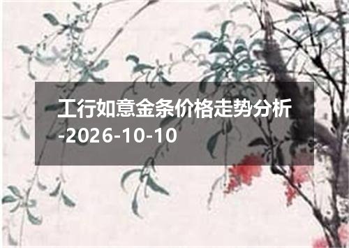 工行如意金条价格走势分析-2026-10-10