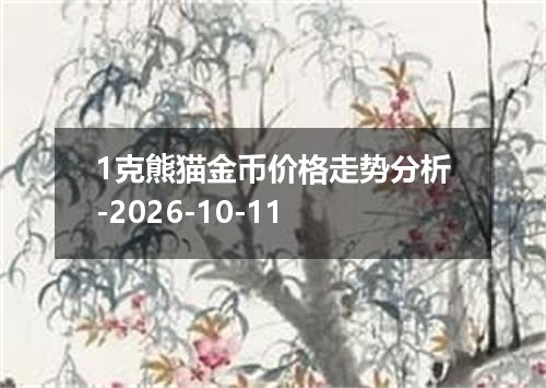 1克熊猫金币价格走势分析-2026-10-11