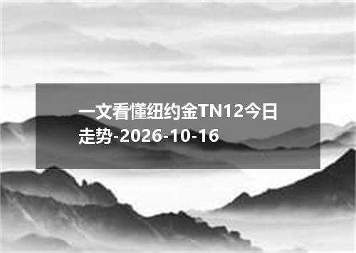 一文看懂纽约金TN12今日走势-2026-10-16