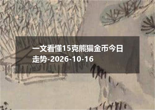 一文看懂15克熊猫金币今日走势-2026-10-16