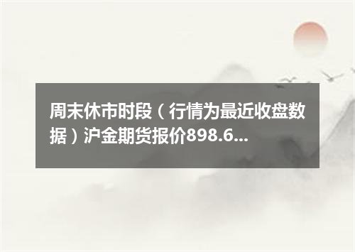 周末休市时段（行情为最近收盘数据）沪金期货报价898.6000 元/克