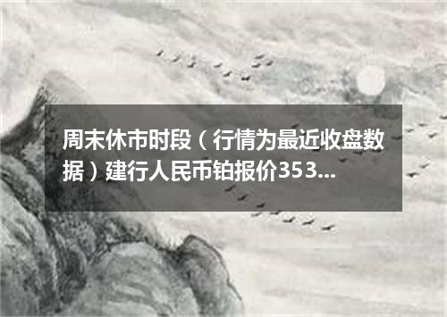 周末休市时段（行情为最近收盘数据）建行人民币铂报价353.2900 元/克