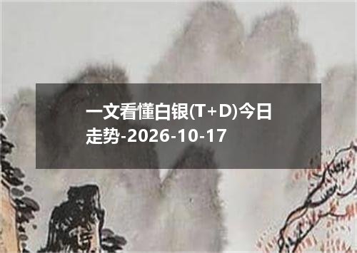 一文看懂白银(T+D)今日走势-2026-10-17