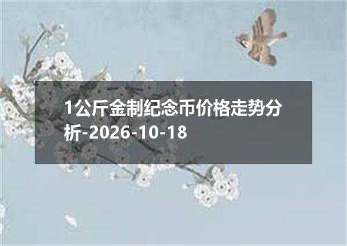1公斤金制纪念币价格走势分析-2026-10-18