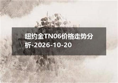 纽约金TN06价格走势分析-2026-10-20