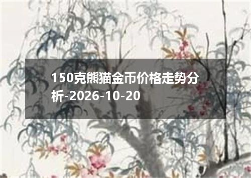 150克熊猫金币价格走势分析-2026-10-20