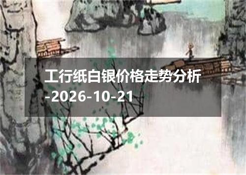 工行纸白银价格走势分析-2026-10-21