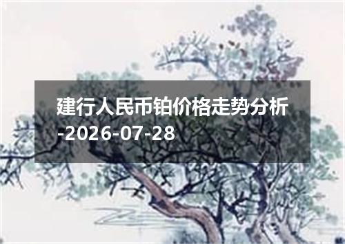建行人民币铂价格走势分析-2026-07-28