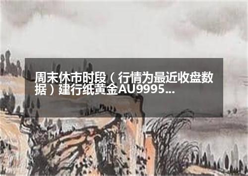 周末休市时段（行情为最近收盘数据）建行纸黄金AU9995报价831.0400 元/克