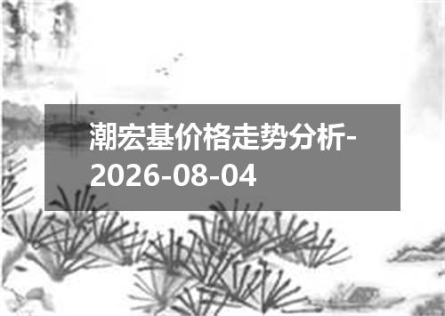 潮宏基价格走势分析-2026-08-04