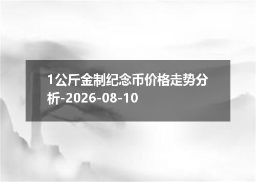 1公斤金制纪念币价格走势分析-2026-08-10