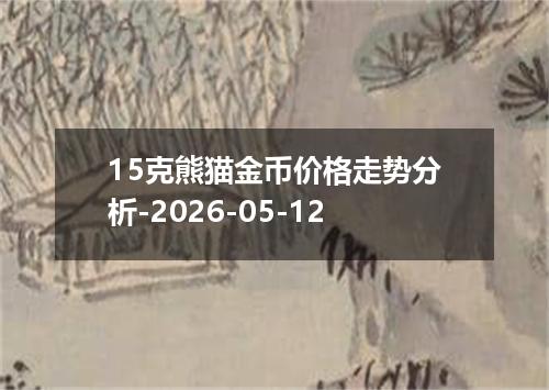 15克熊猫金币价格走势分析-2026-05-12