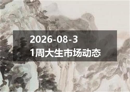 2026-08-31周大生市场动态