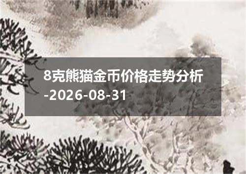 8克熊猫金币价格走势分析-2026-08-31