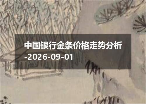 中国银行金条价格走势分析-2026-09-01
