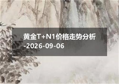 黄金T+N1价格走势分析-2026-09-06